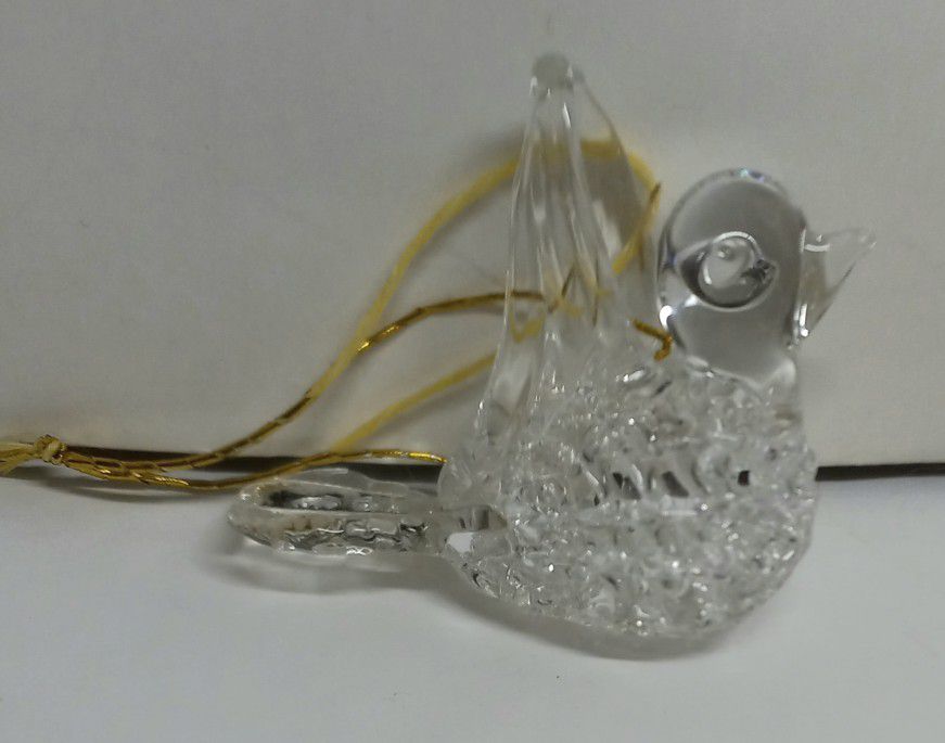 Vintage Turtle Dove Spun Glass Christmas Ornament #2