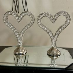 Beautiful Standing Crystal Hearts 11” $25/each