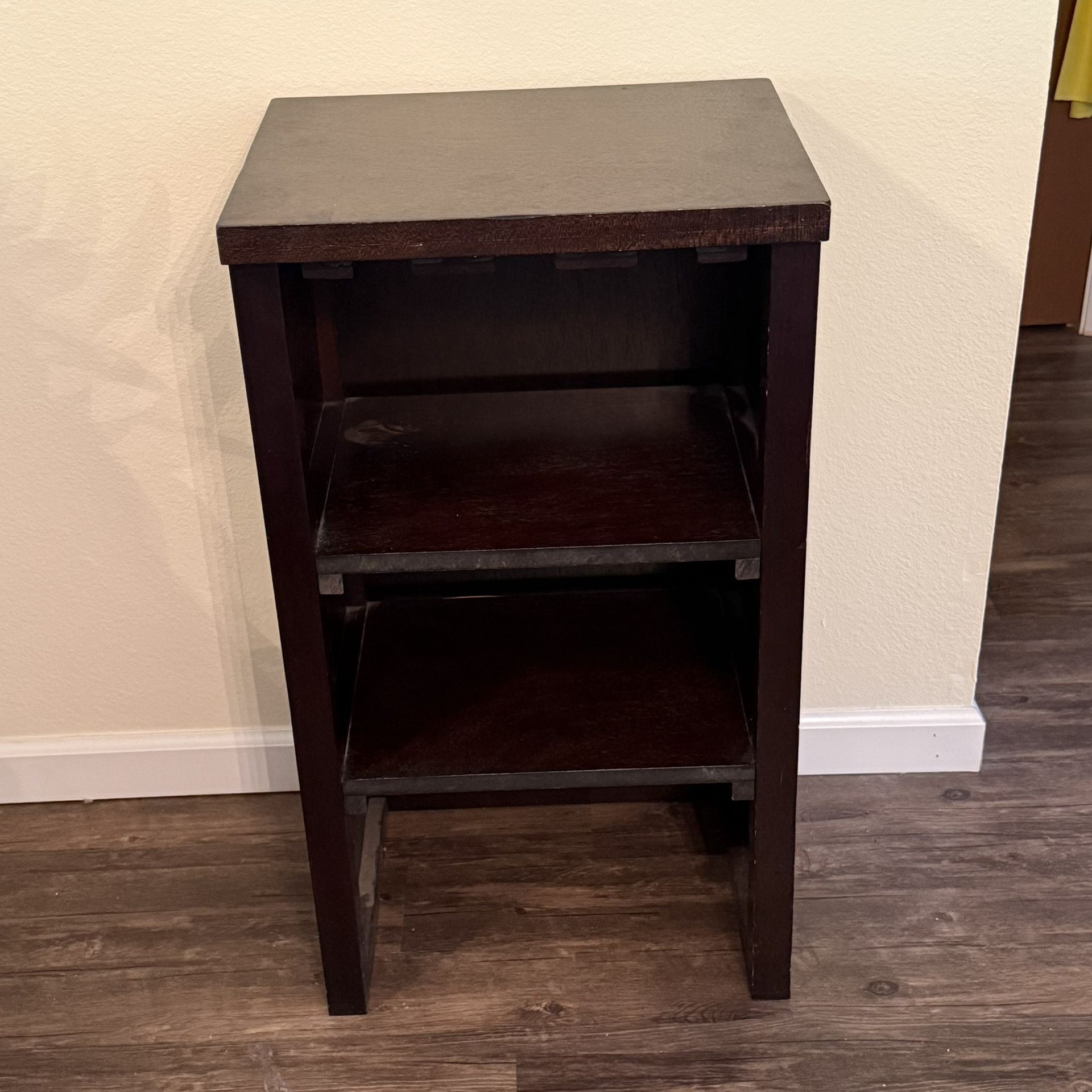 Rustic 2-Shelf Side Table Shelving Bookcase