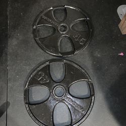 Pair Of 45 Lbs Olympic Weight Plates 