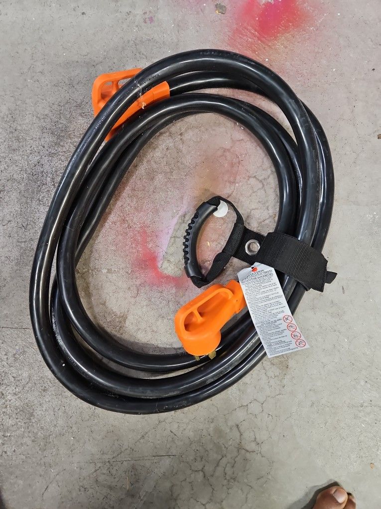 Tera Extension Cord 50 Amp RV & EV 15 FT: NEMA 14-50P to 14-50R UL Listed 4 Prong 250V with Grip Handle and Cord Strap 6/3+8/1 Gauge