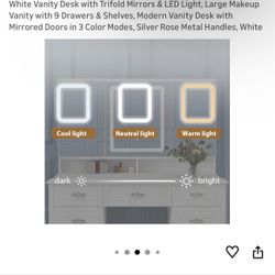 White Vanity Mirror