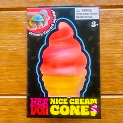 New Authentic NeeDoh Nice Cream Cone in Orange