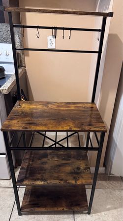 Farmhouse Kitchen Coffee Bar Organizer Shelf