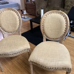Two Solid Wood Big Size Chairs For $40 Both