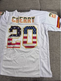 Deron Cherry custom USA autographed signed jersey - PSA COA Sticker Only- Chiefs