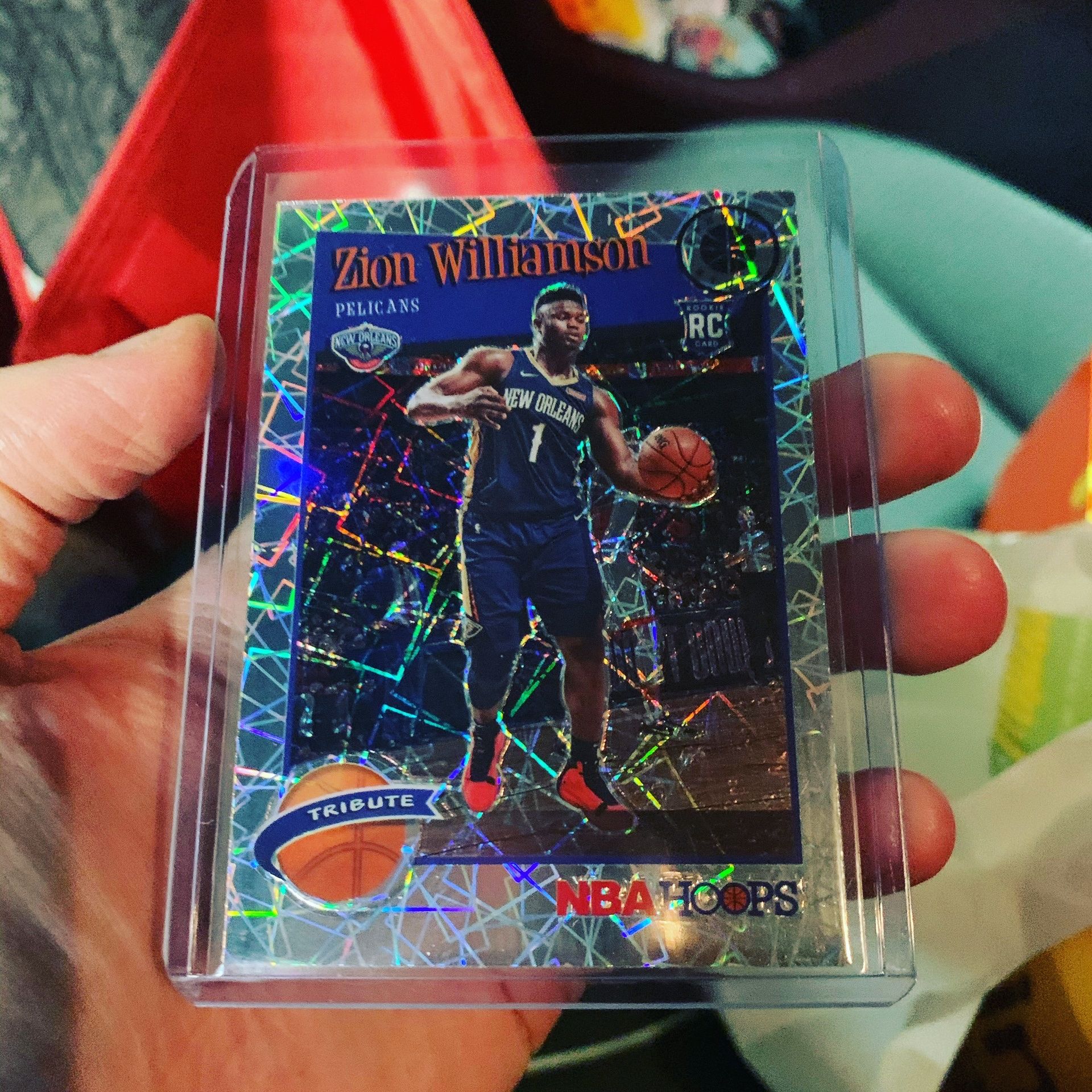 Nba Hoops Zion Williamson Lazer Rookie Card