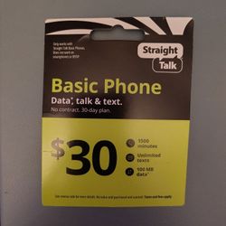 Straight Talk Service Plan Card