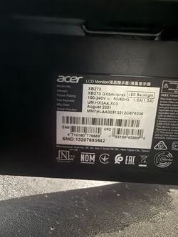 Acer Predator XB273 240hz