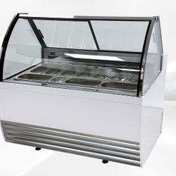 NSF 10 pan Gelato Display Showcase Dipping Cabinet DW-10R