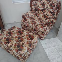 SOFA CHAIR AND OTTOMAN