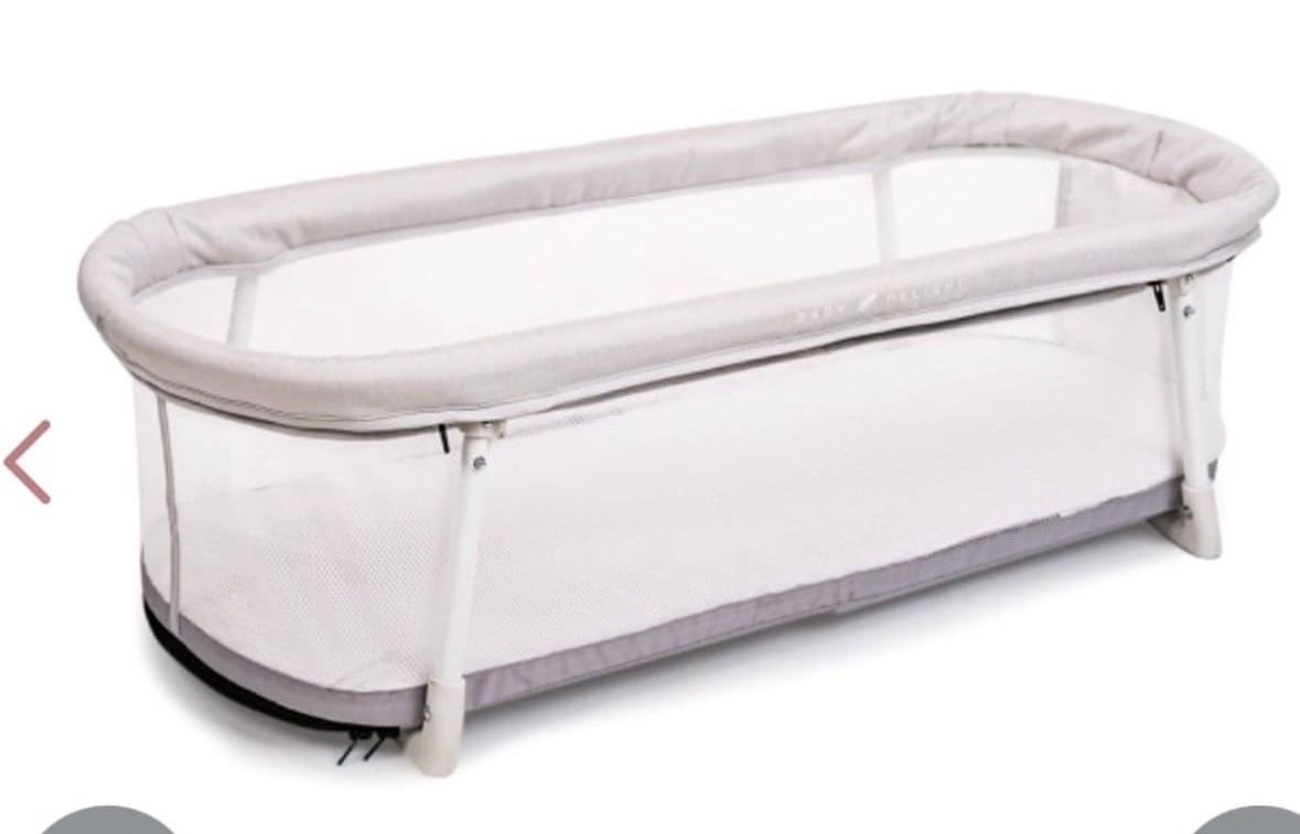 Baby Delight Snuggle Nest Bassinet, Portable Baby Bed, For Infants 0 – 5 Months, Driftwood Grey Open box item INVENTORY NUMBER: 109
