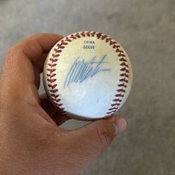 Official Manny Mota Signed Baseball From Dodgers Fan Fest 