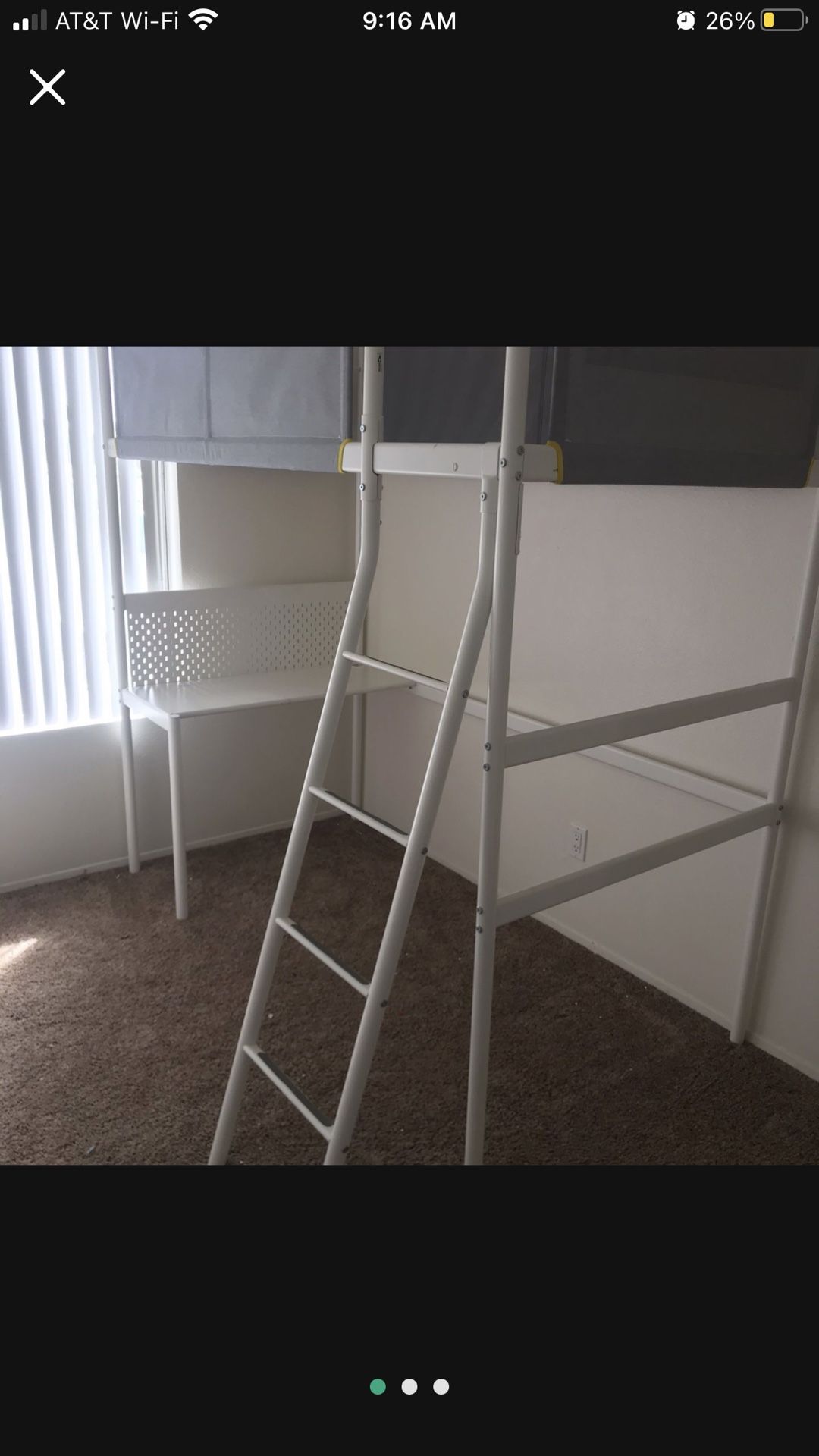 FREE Bunk Bed With a desk at the Bottom (very light used)