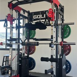 Smith Machine , Squat Rack , Bench Press , Leg Press , Pulley System Machine For Your Weights 