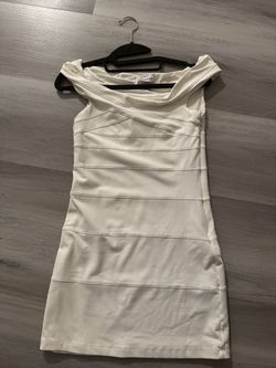 Bebe White Slip On  Dress 