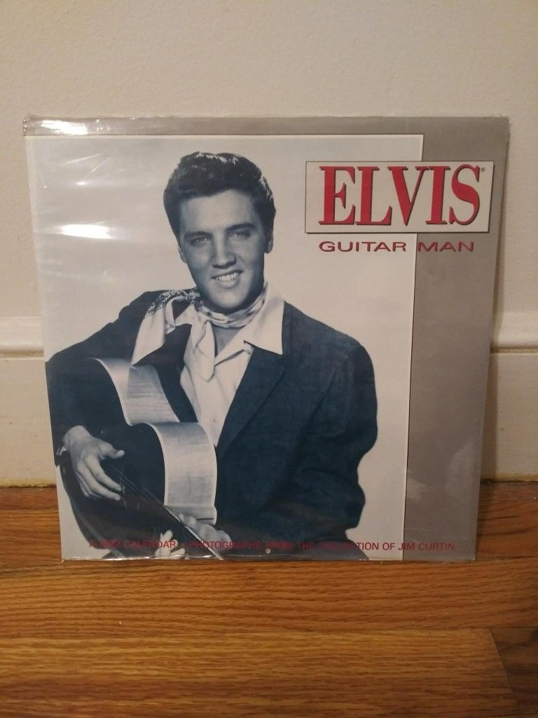 Vintage Elvis Presley 1992 Wall Calendar 12”x12” ELVIS Guitar Man Sealed
