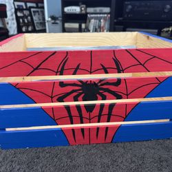 Custom Hand Painted Wooden Crate 