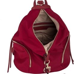 Leather Backpack With Zipper Pockets