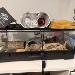 Complete 20 Gallon Reptile Setup – Full Kit w/ Thermostat, Lighting, Heat (Ready to Go)