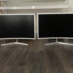 2- 32” Samsung Curved Gaming Monitors