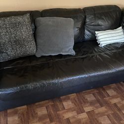 Leather Brown Lshape Sofa