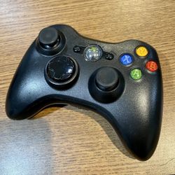 Xbox 360 Controller Black Wireless For Video Game System Console Microsoft Cleaned