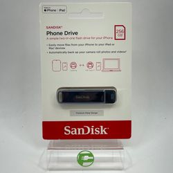 New Sandisk Phone Drive 256GB USB Flash Drive SDIXD0N-256G-AN6NE