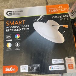 Commercial Electric 5 or 6 inch Smart Indoor/Outdoor Recessed LED Trim