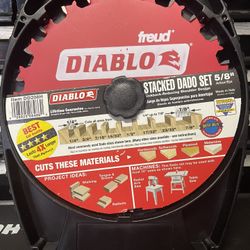 DIABLO  8”  5/8 STACKED DADO SET  #DD208H New  Read Below 