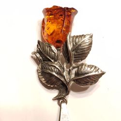 Sterling Silver Amber Pendant 