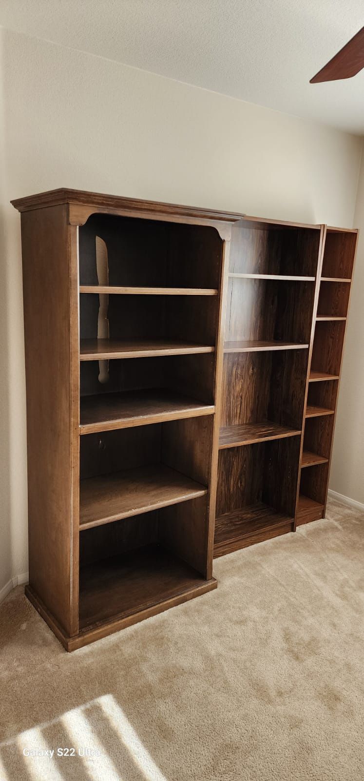 2 Wood Book Shelves 