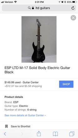 ESP LTD M-17 Solid Body Electric Guitar