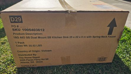 25" kitchen sink & faucet Glacier Bay