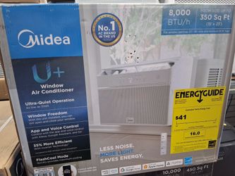 8000btu windows AC U- Shaped smart WiFi by media ultra Quite. Complete Set new with warranty.