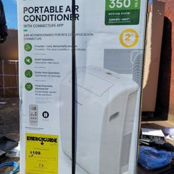 8000-BTU  DOE (115-Volt) White Vented Wi-Fi Enabled Portable Air Conditioner Cools 350-sq Ft