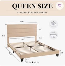 Bed frame with headboard