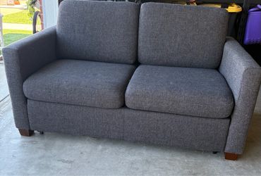 Blue/gray  Fabric Loveseat Sofa