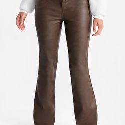 No Boundaries Brown Faux Leather Slim Bootcut Jeans NWT