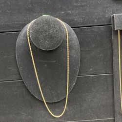 26” 10kt Yellow Gold Rope Chain