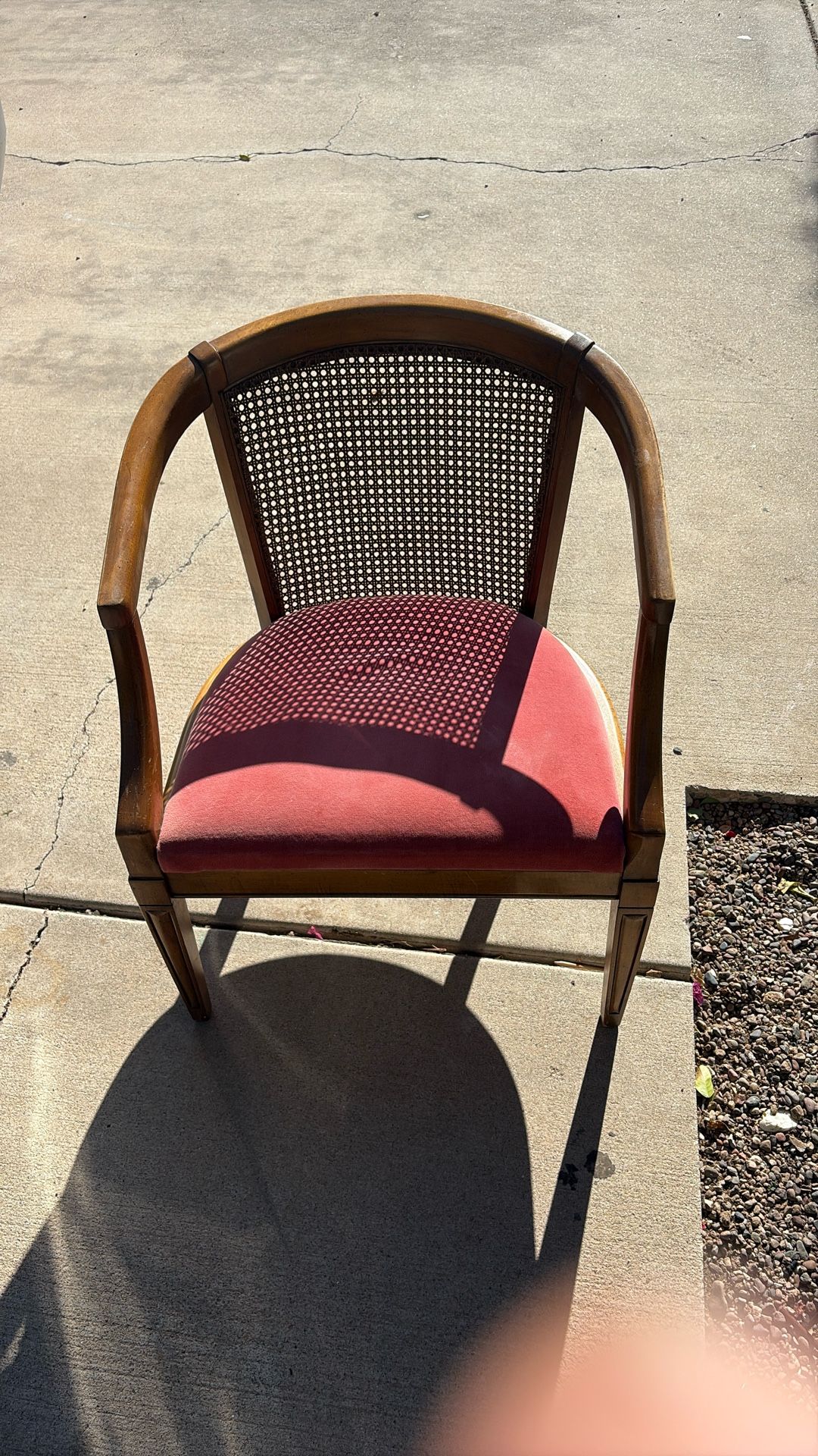 Vintage ✨Hollywood Regency Cane Back Arm Chair