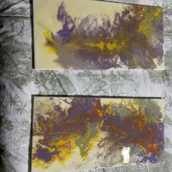 Pour paintings