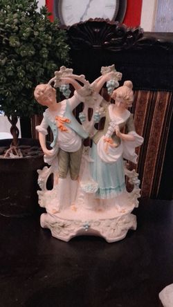 Victorian Bisque Porcelain Couple Figurine