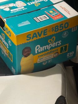 Pampers Swaddlers size 1 210 count two boxes