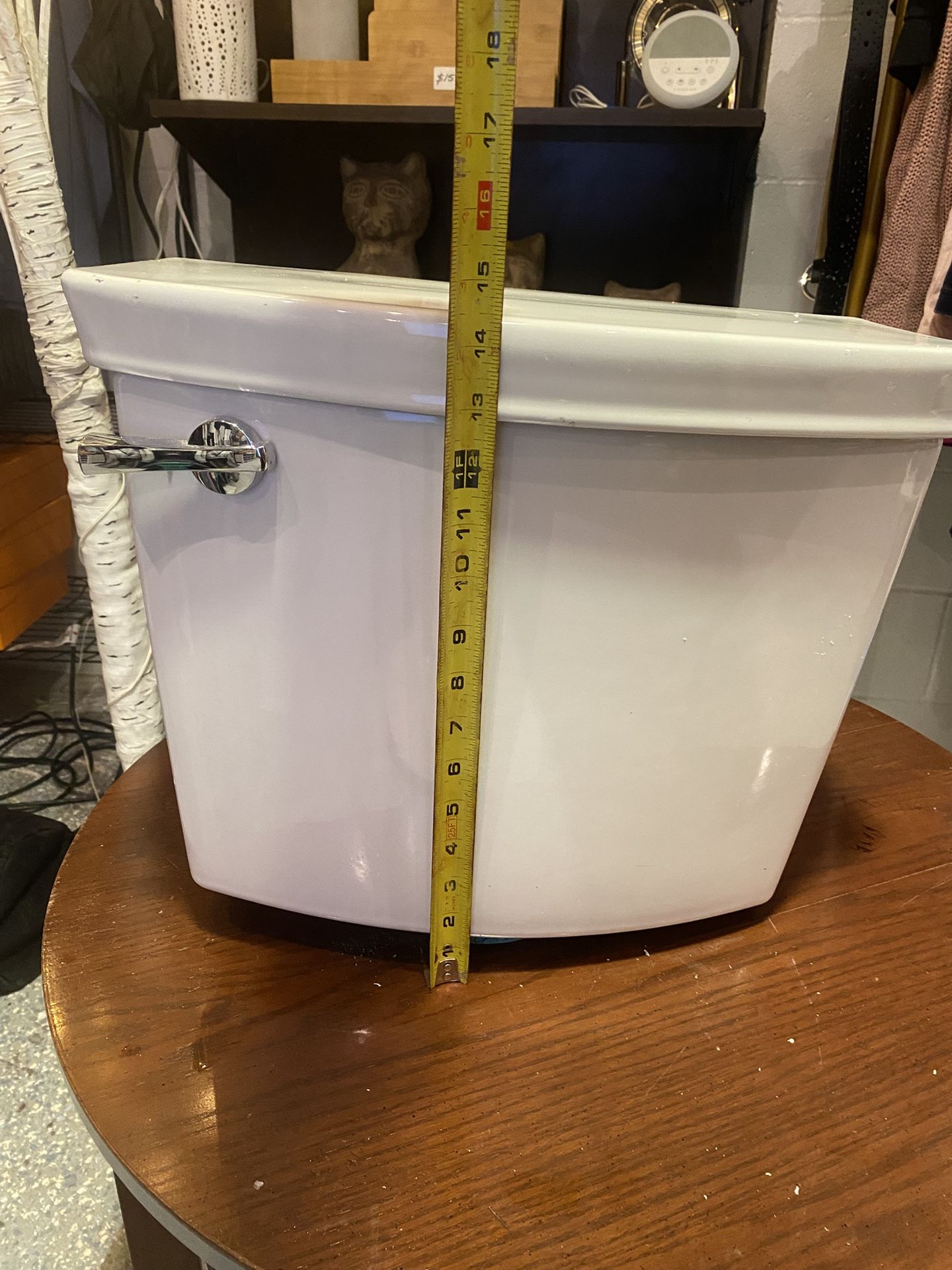 Toilet Tank with Left Side Flush Lever