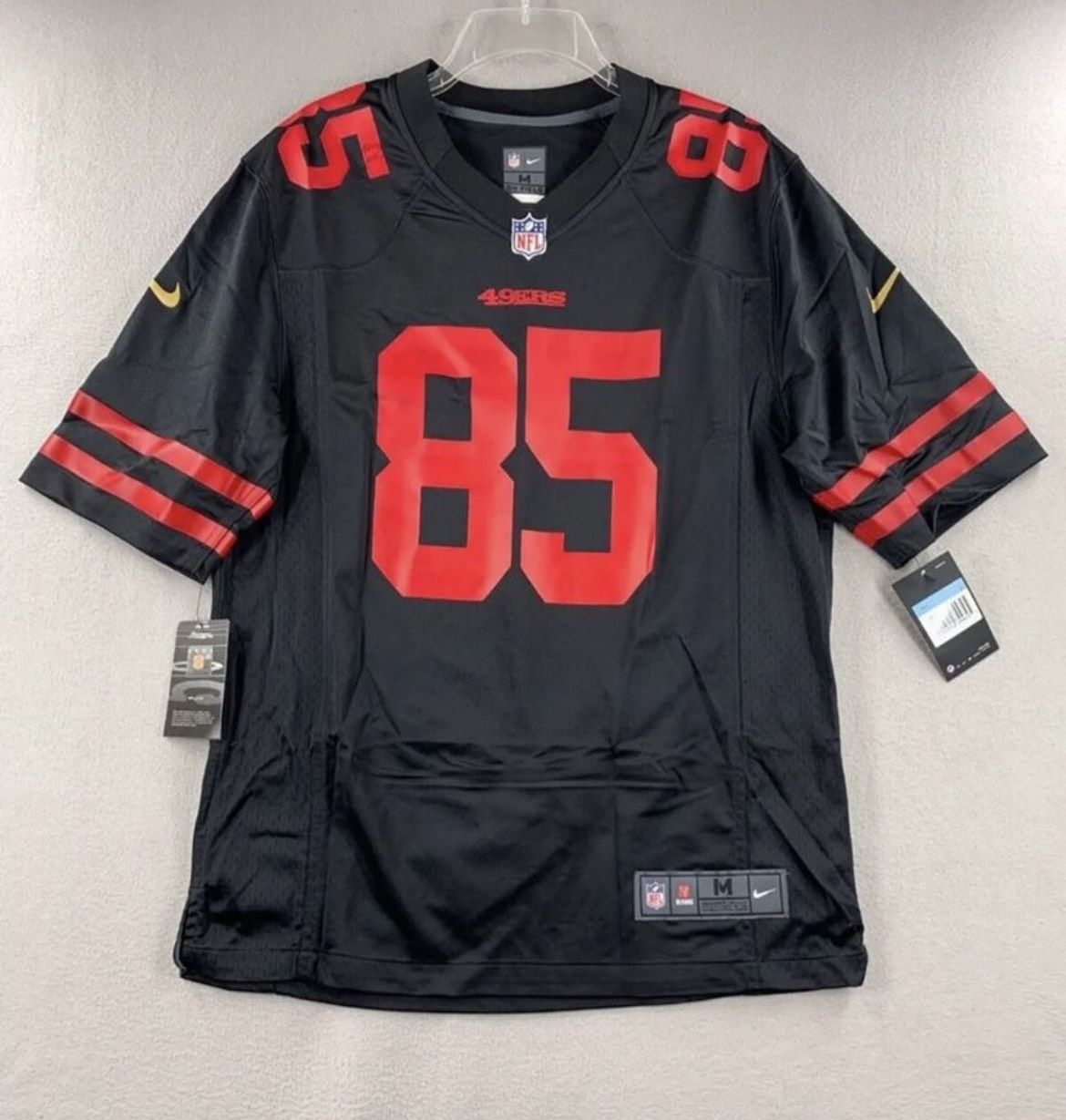 49ers George Kittle Black Men Jersey (small To 3XL)