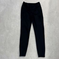 Spyder Black High Rise Fleece Lined Leggings Women's Size Small w Hip Pockets 