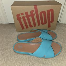 Fitflop Turquoise Size 8 Slides