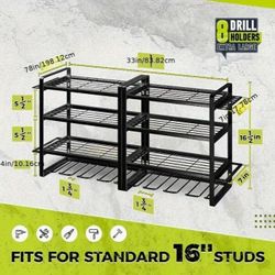 8 Drill Holder 4 Layer Wall Mount