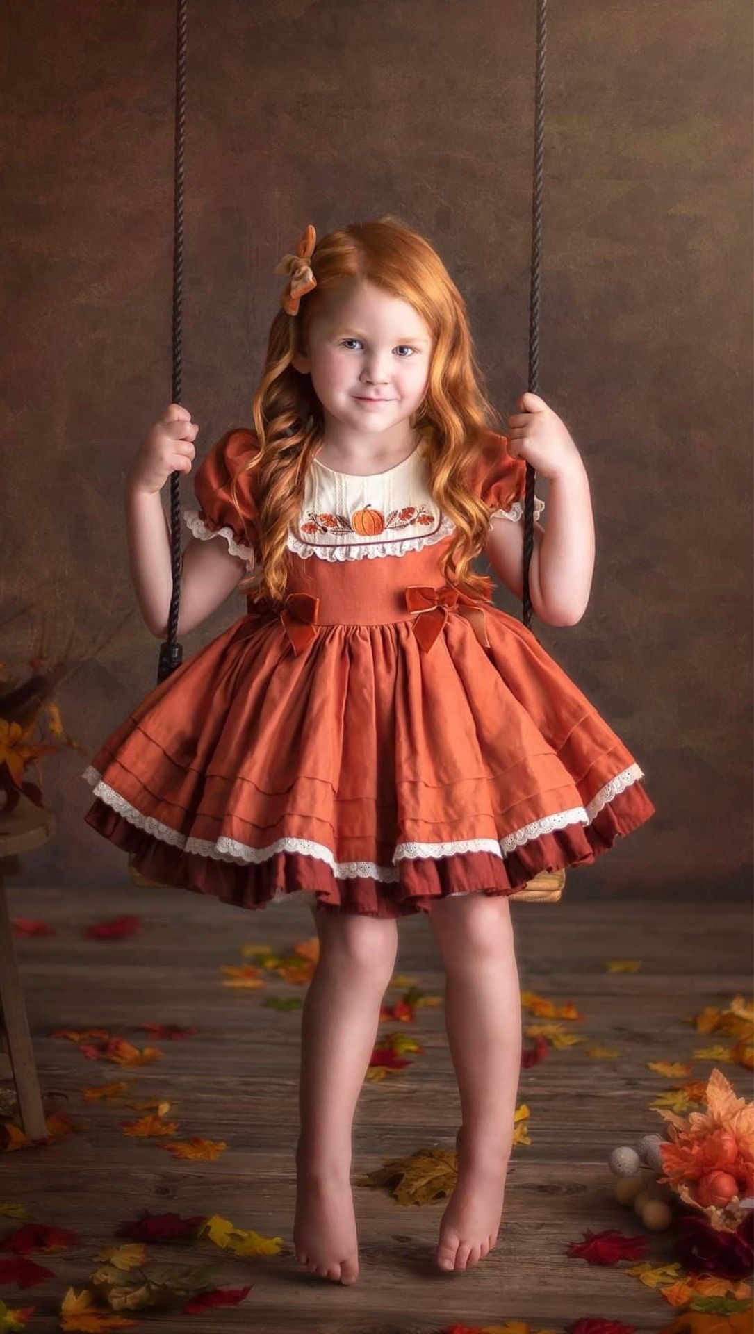 Vintage dress size 4 orange